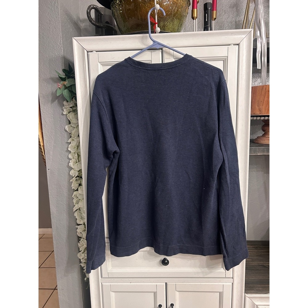 GAP Navy Blue Thermal Sweater Shirt SMALL Cabincore‎ gorpcore - Picture 4 of 6